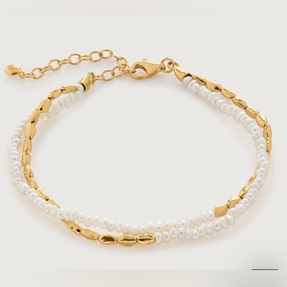 MONICA VINADER Mini Nugget Pearl Beaded Bracelet